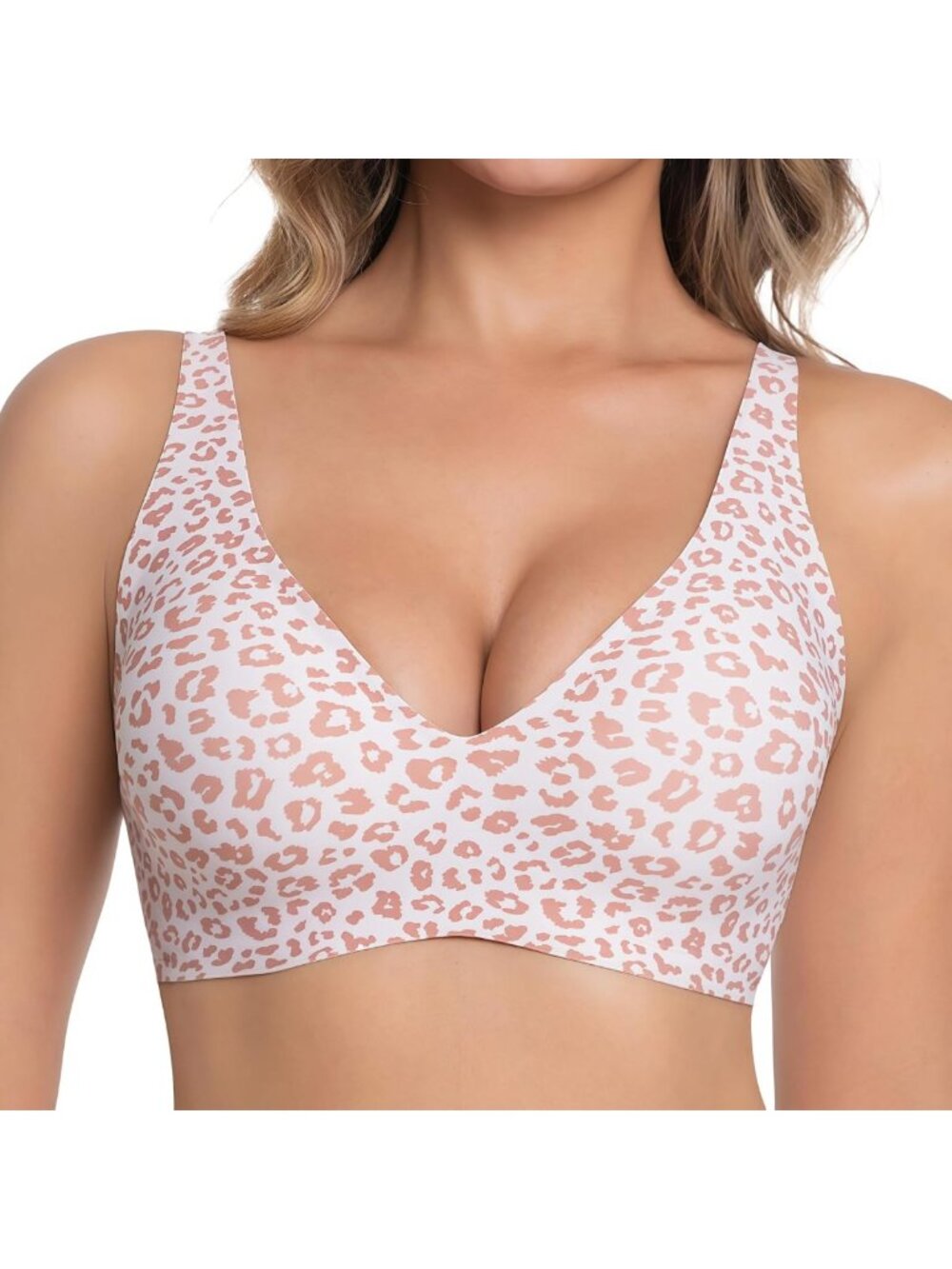 Plunge Wireless Push-Up Jelly Bra for Women - Comfortable T-Shirt Style